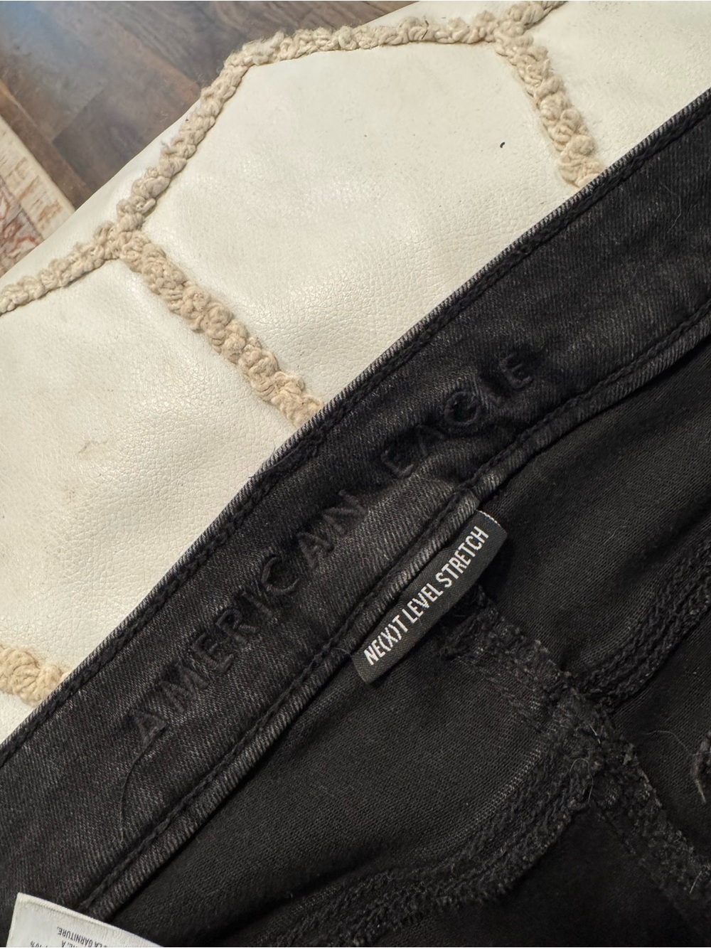 Women's Distressed Mid-Rise Black Jeans - Picture 4 of 8